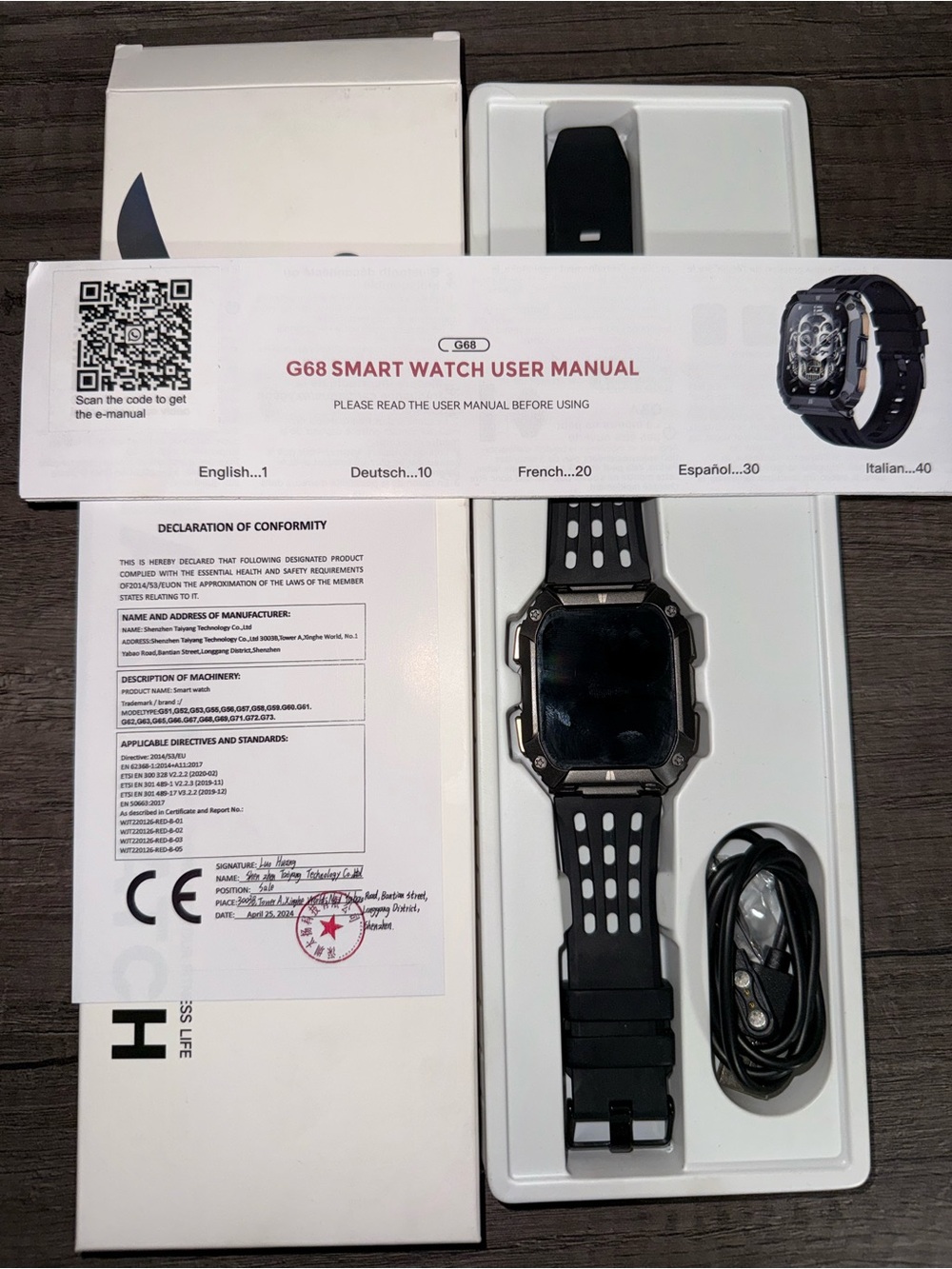 Smart Watch - Black Sport Fitness Tracker